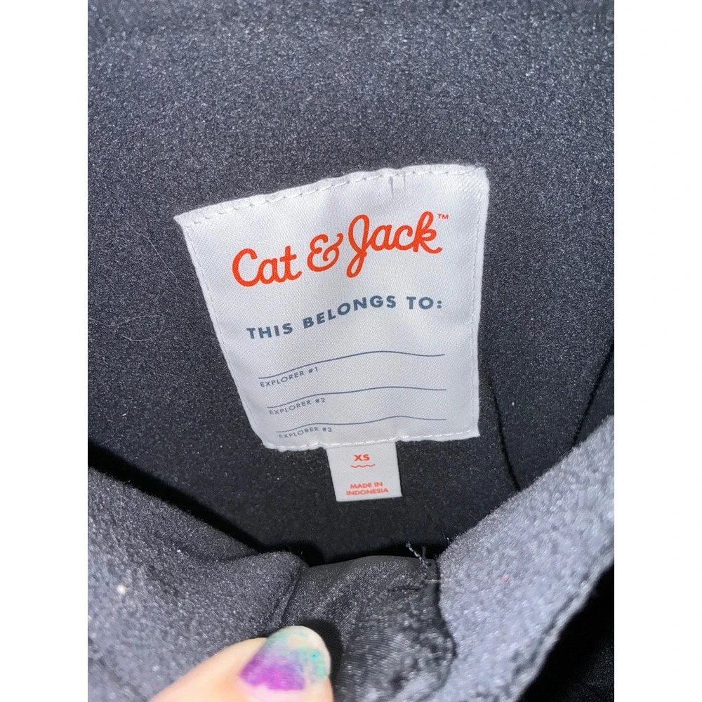 Cat & Jack Kids Black Snow Bibs Insulated Winter Overalls XS 4-5 P69XKW NWT